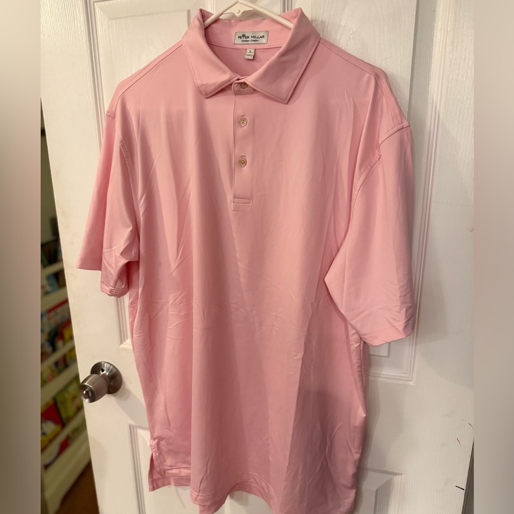 Peter Millar Soft Pink Polo Shirt Large